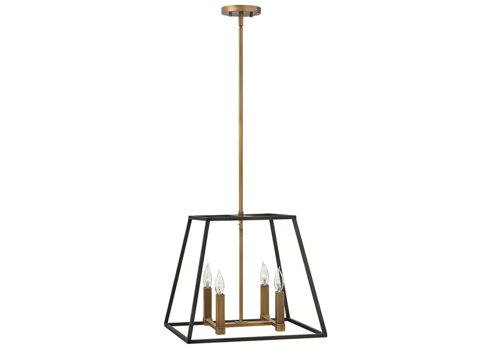 Foyer Fulton-Medium Open Frame Pendant-Bronze