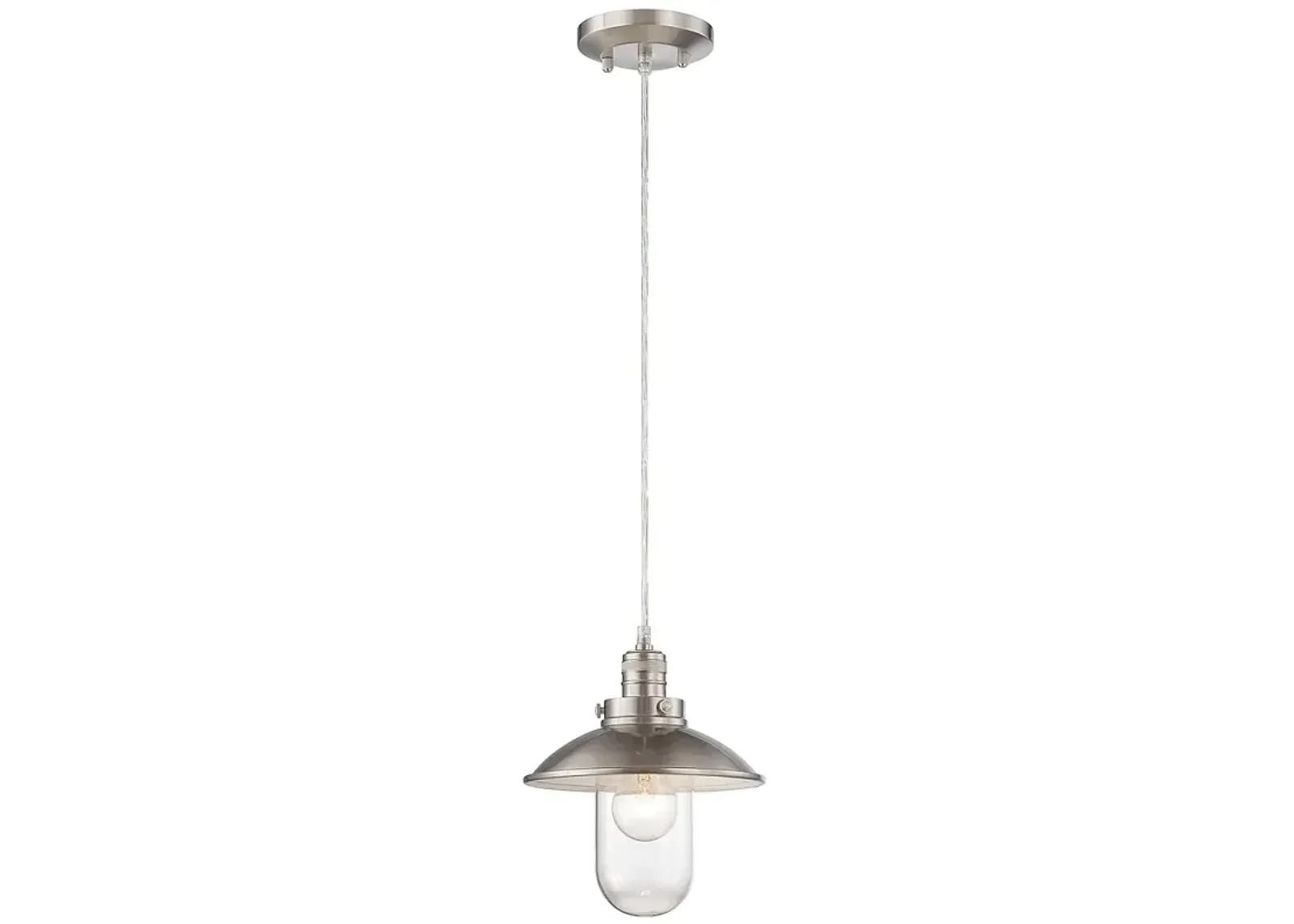 Minka-Lavery Downtown Edison 1-Light Brushed Nickel Mini-Pendant