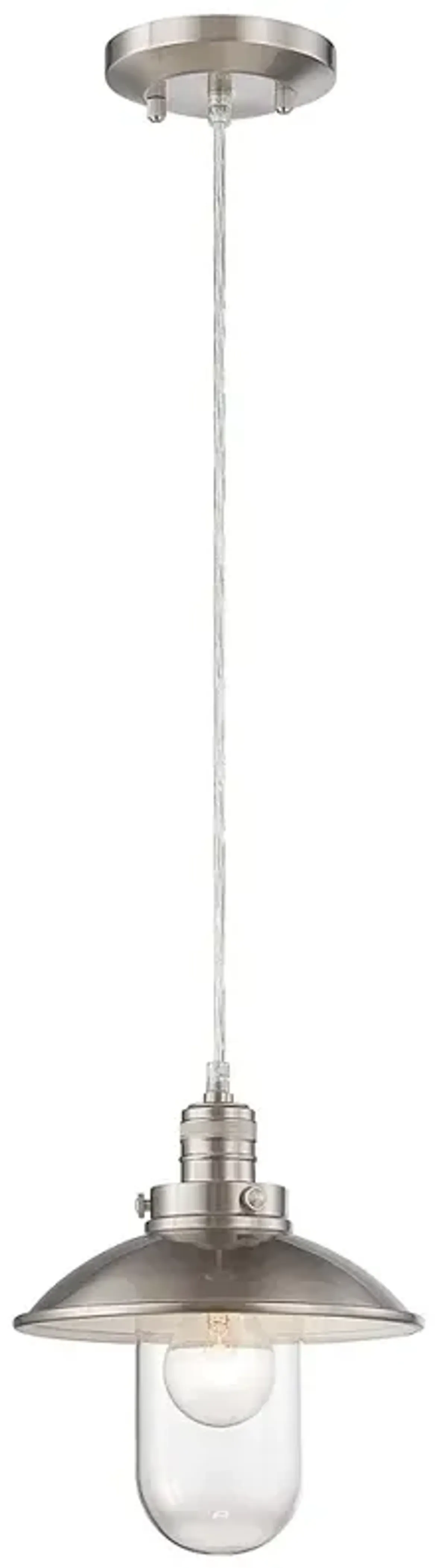 Minka-Lavery Downtown Edison 1-Light Brushed Nickel Mini-Pendant