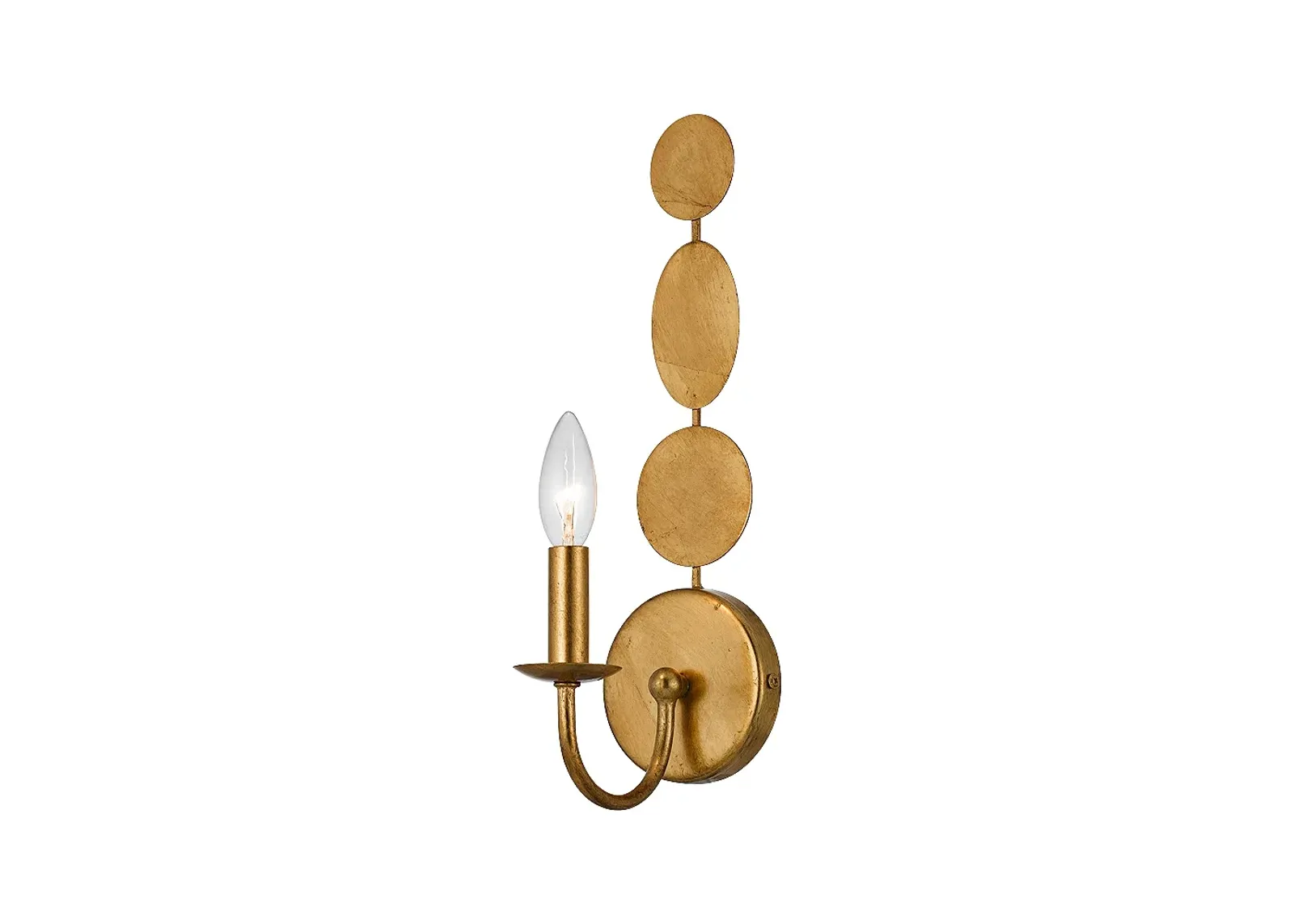 Crystorama Layla 15 1/2" High Antique Gold Wall Sconce