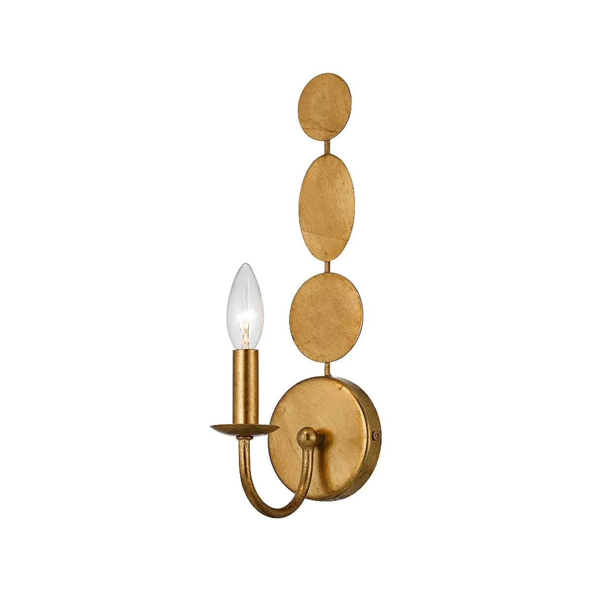 Crystorama Layla 15 1/2" High Antique Gold Wall Sconce