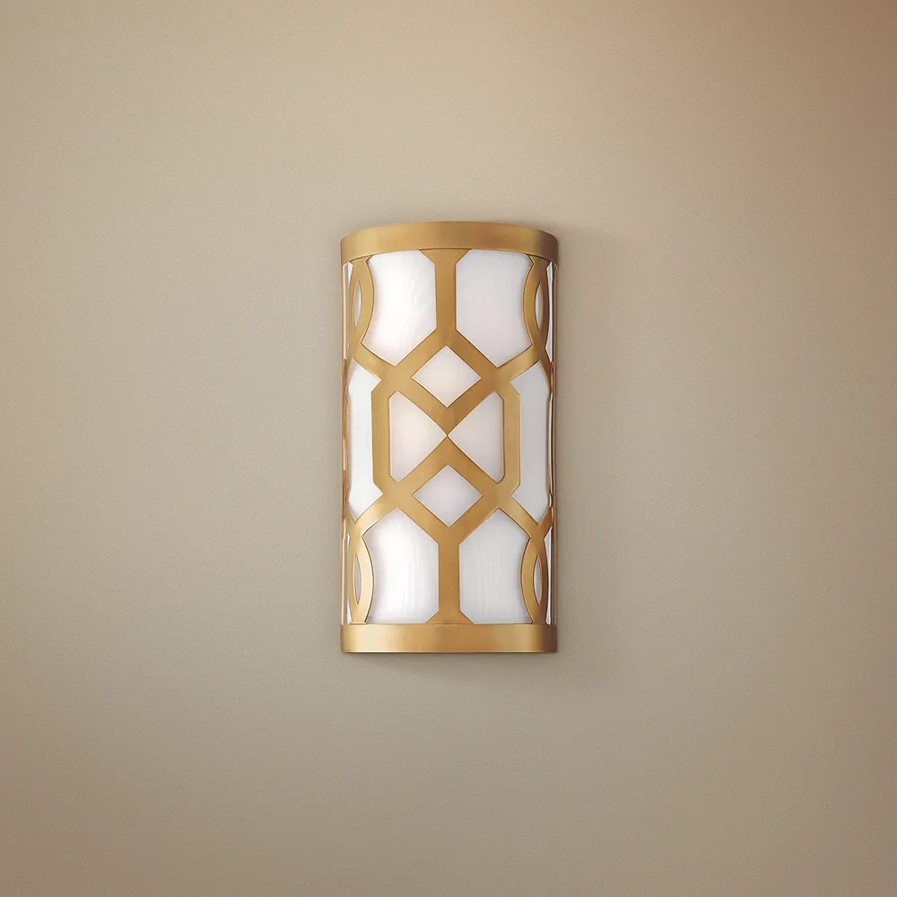 Crystorama Jennings 12" High Aged Brass Wall Sconce