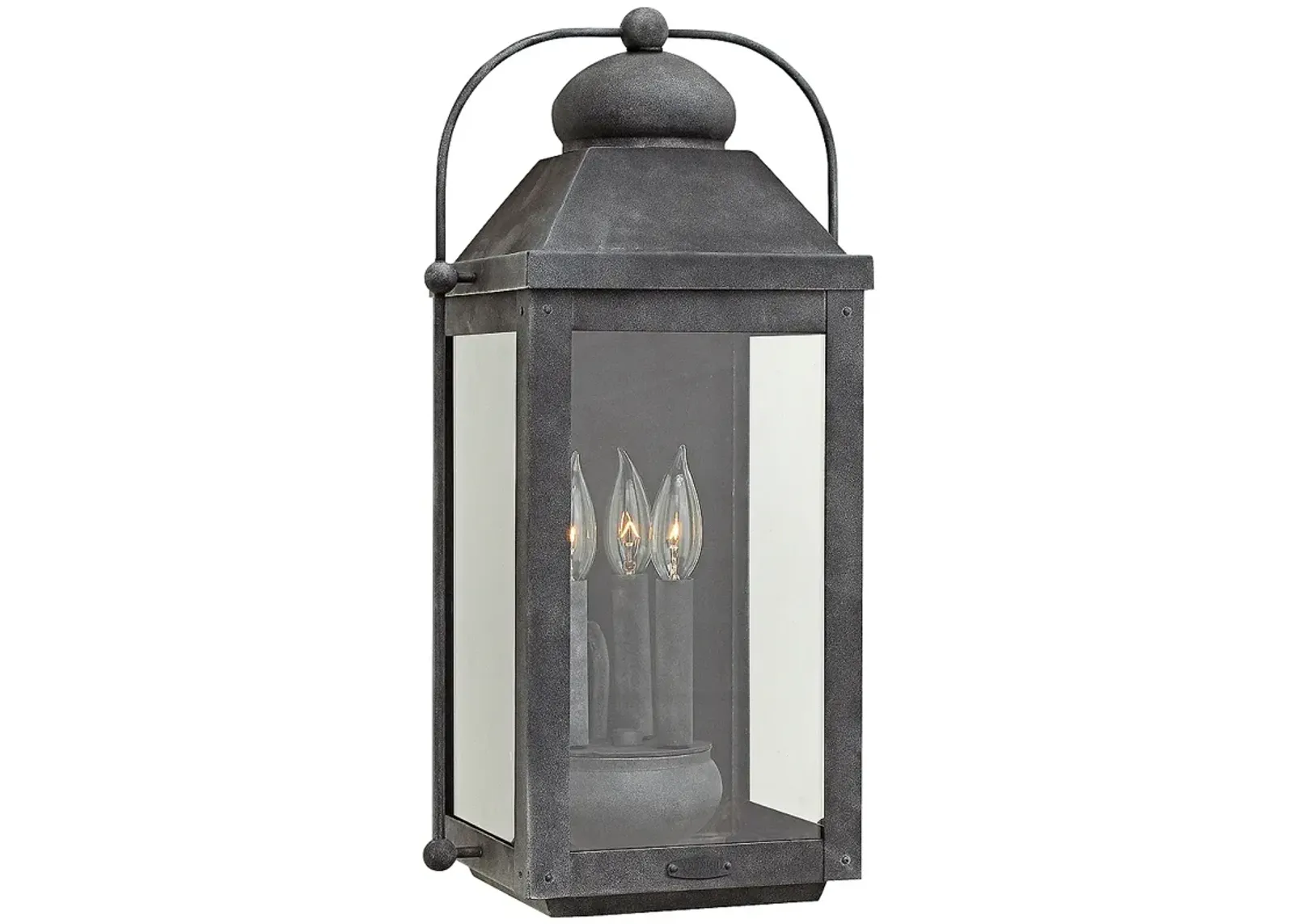 Hinkley Anchorage 24 1/4" Wide Aged Zinc Outdoor Lantern Wall Light