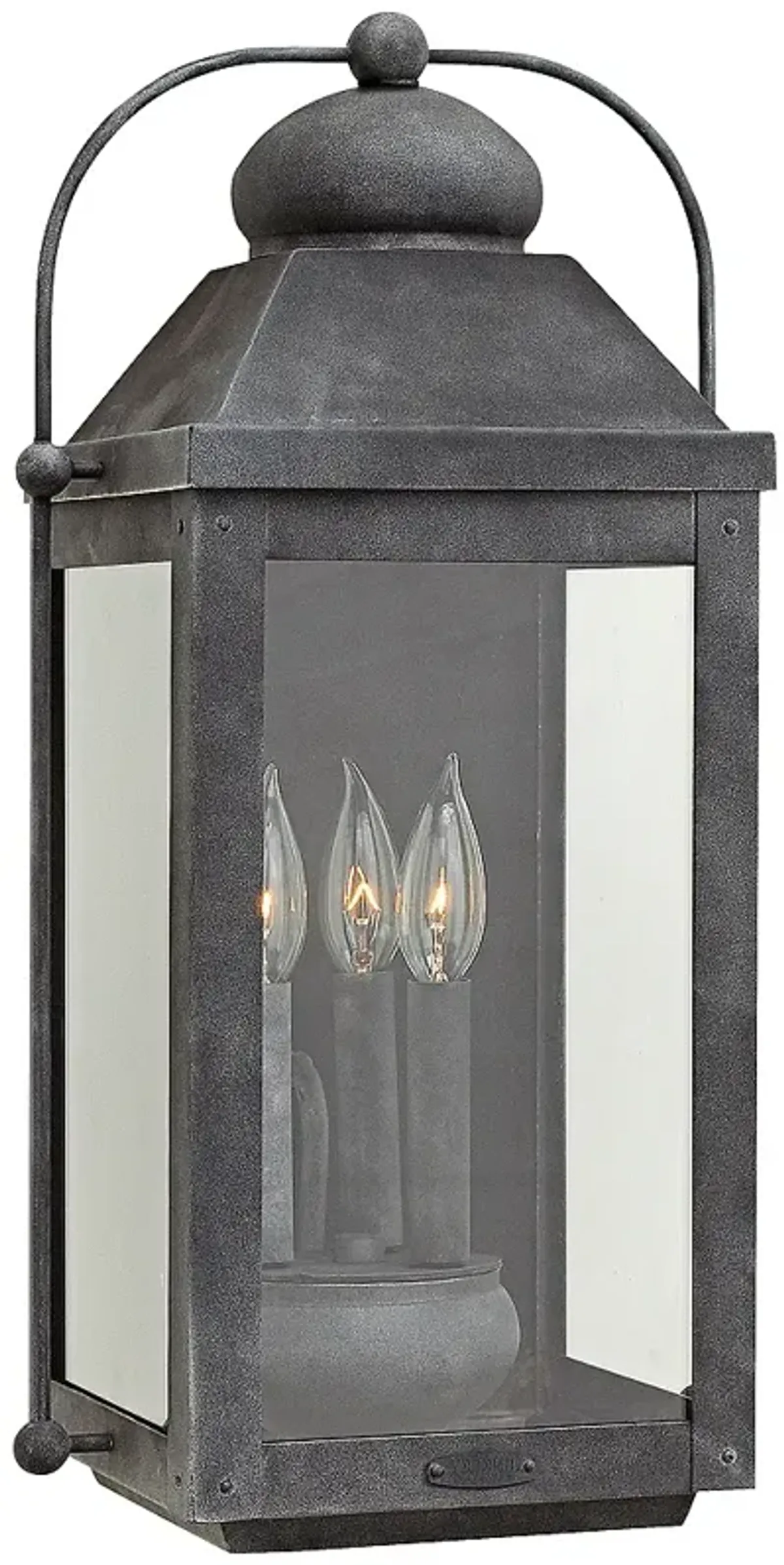 Hinkley Anchorage 24 1/4" Wide Aged Zinc Outdoor Lantern Wall Light