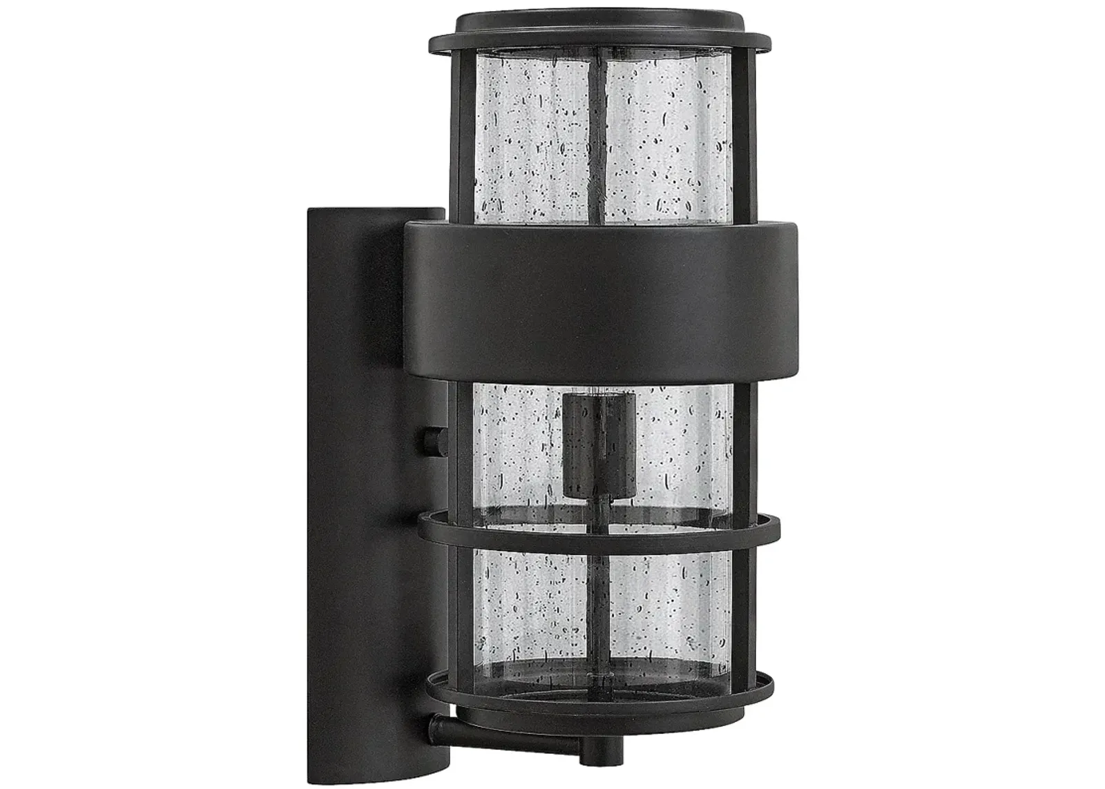 Hinkley Saturn 8" Wide Satin Black Outdoor Wall Light