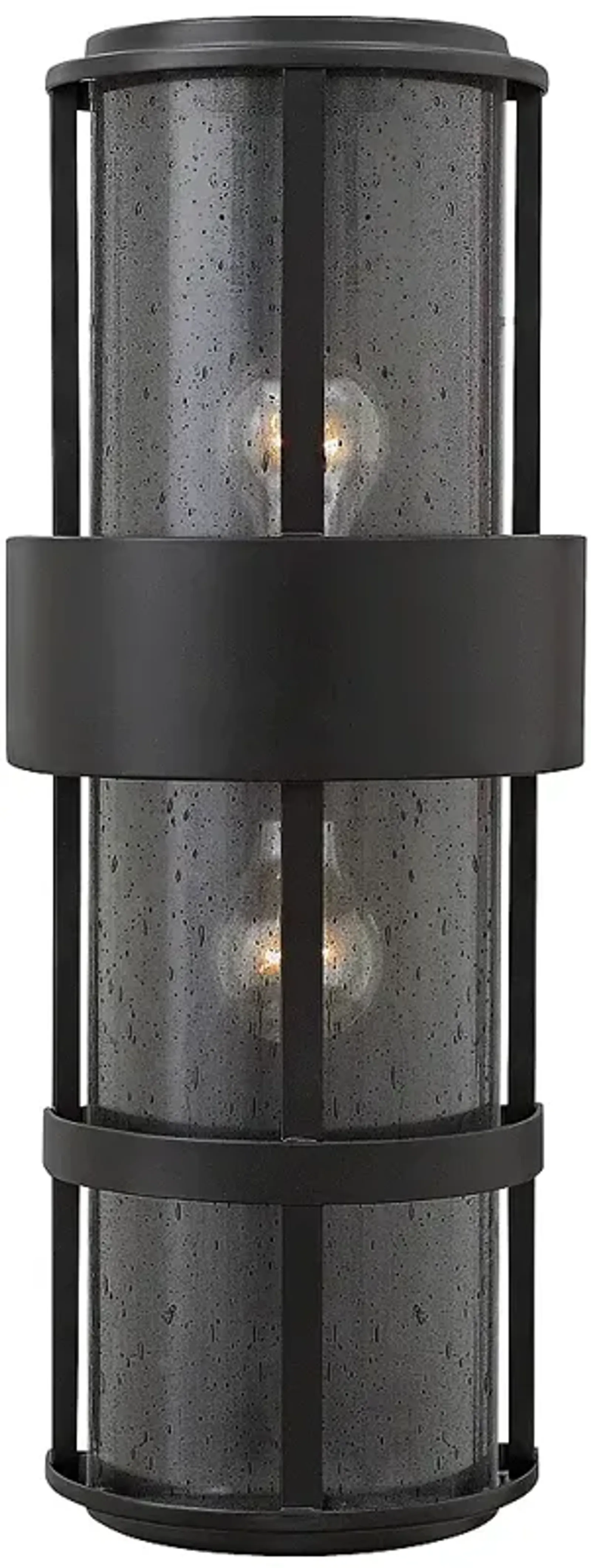 Hinkley Saturn 8"W Satin Black Outdoor Pocket Wall Light