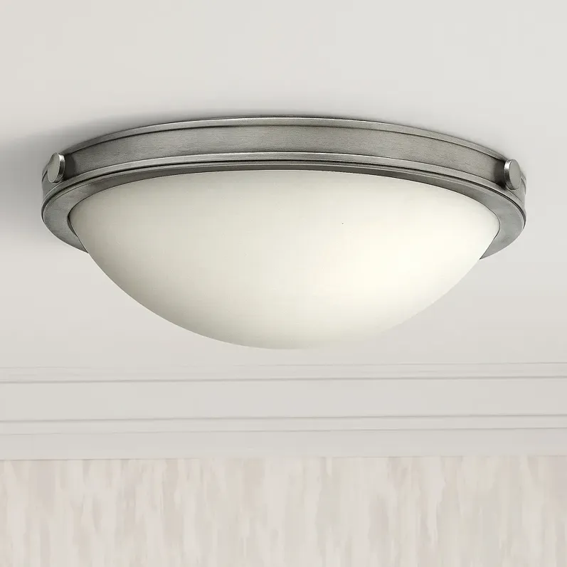 Hinkley Foyer Maxwell 13 3/4"W Antique Nickel Ceiling Light