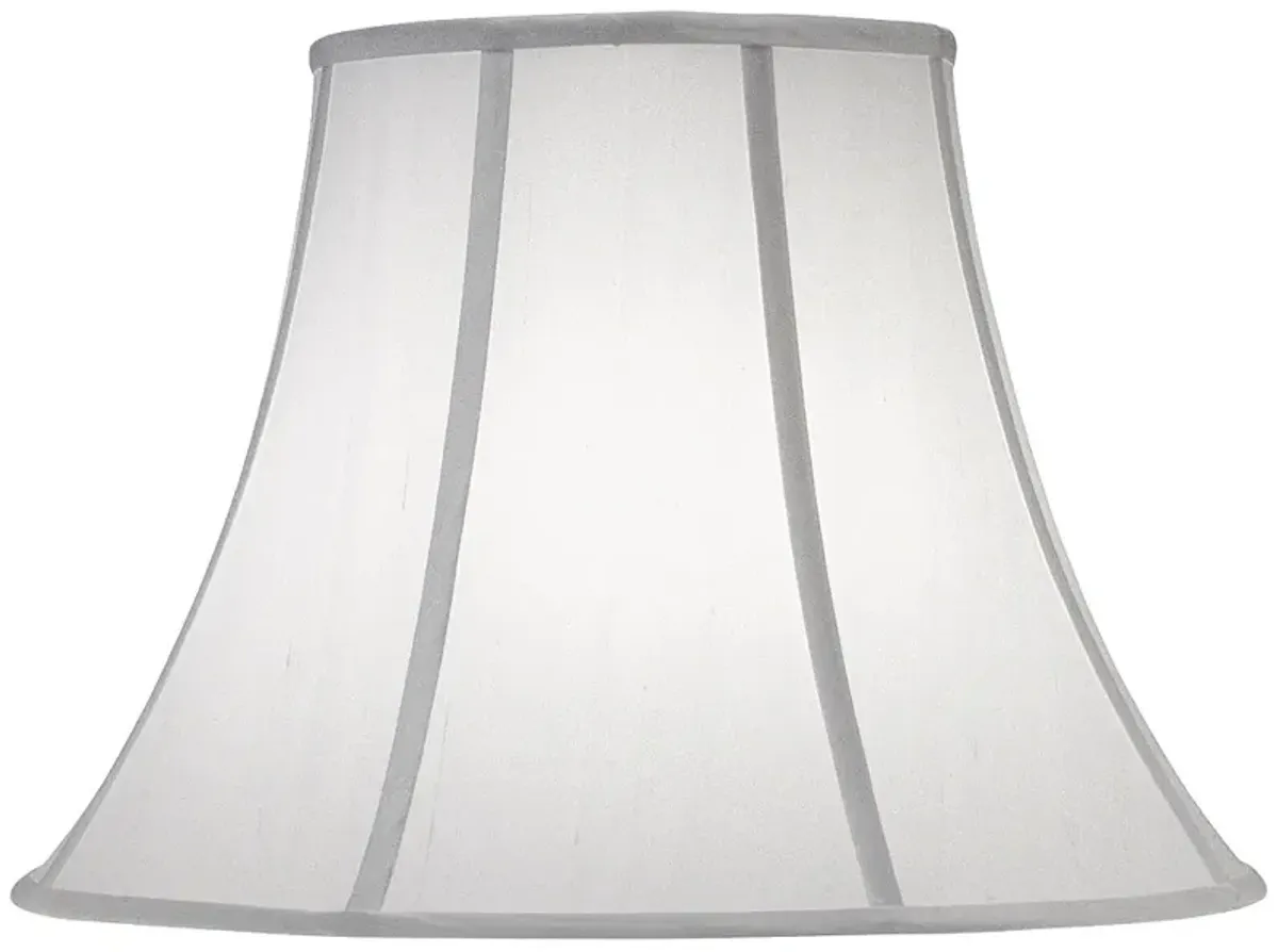 Stiffel Off-White Silk Shantung Bell Shade 8x17x13 (Spider)