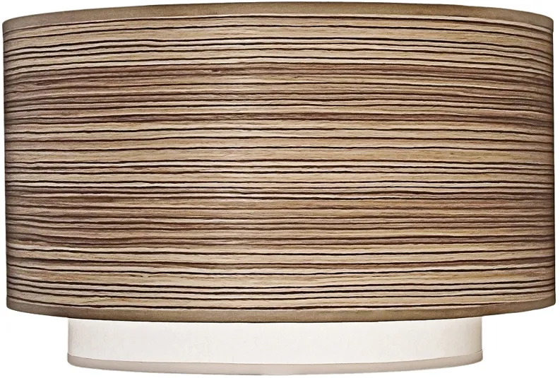 Stiffel Zebrawood and Off-White Double Shade 16x16x8 (Spider)