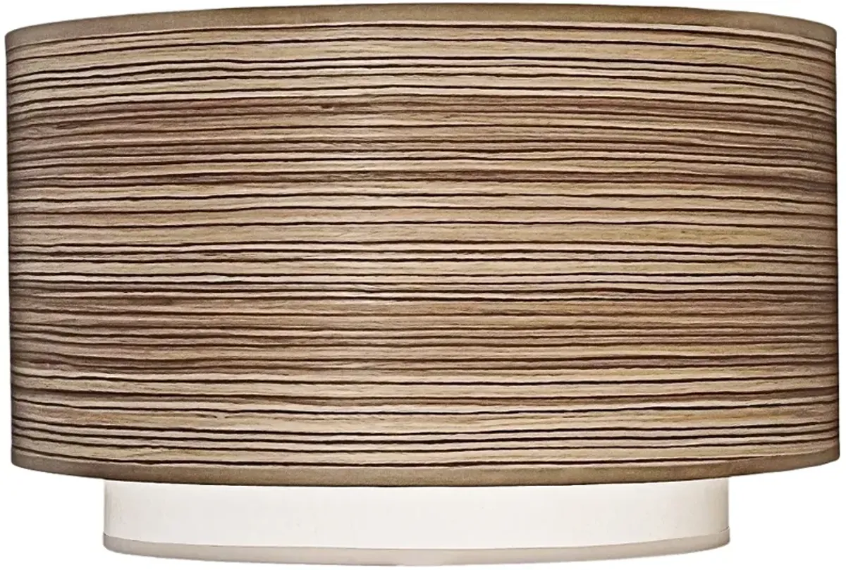 Stiffel Zebrawood and Off-White Double Shade 16x16x8 (Spider)