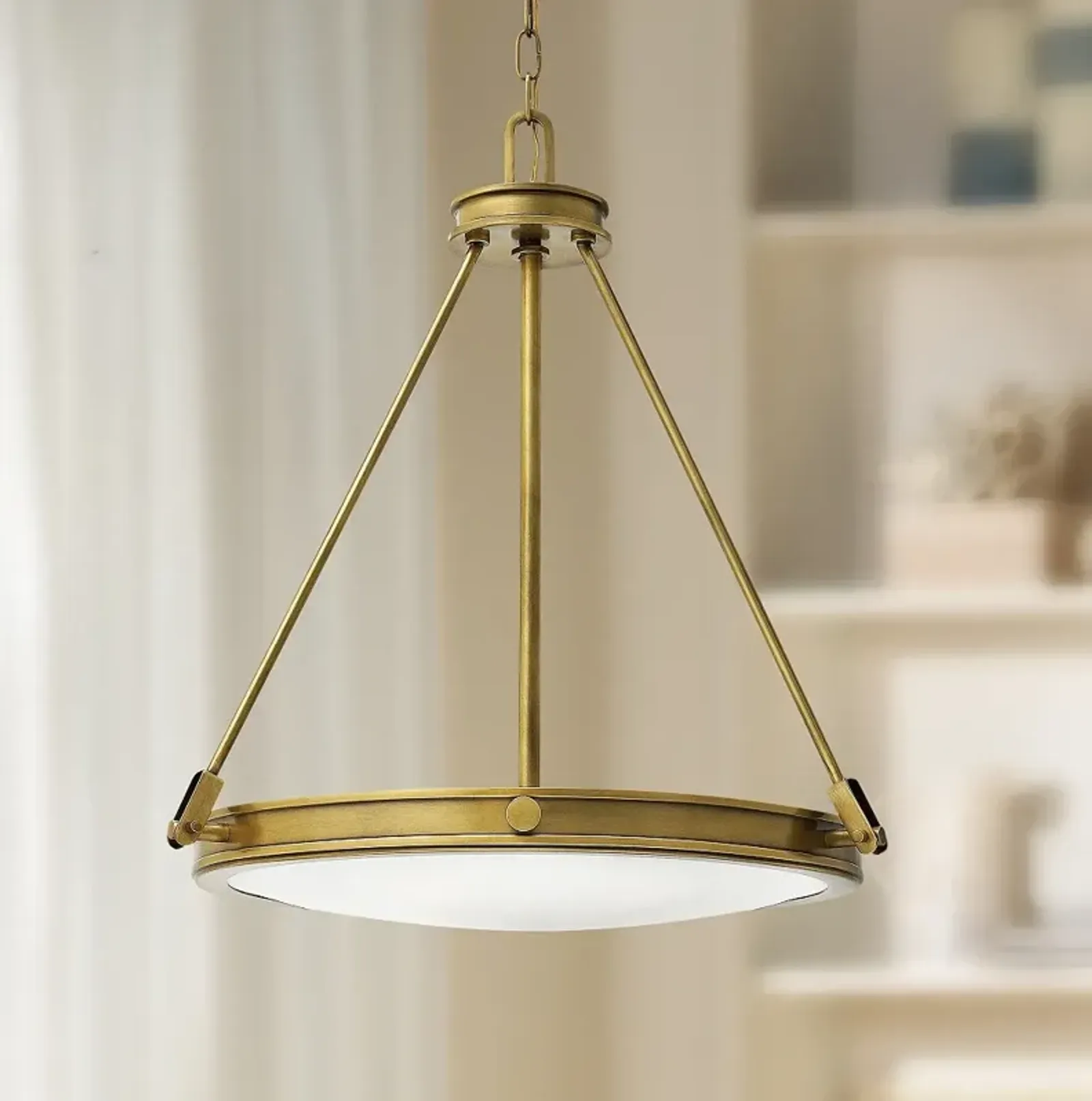 Hinkley Collier 21 1/2" Wide Heritage Brass 4-Light Pendant