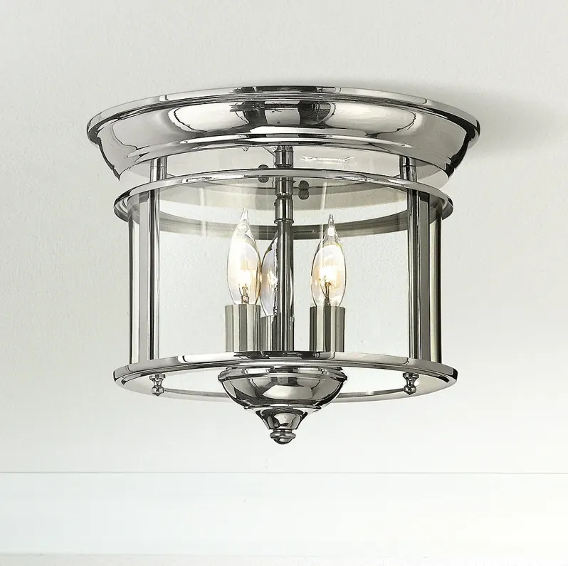 Hinkley Gentry 11 1/2" Wide Polished Nickel Ceiling Light