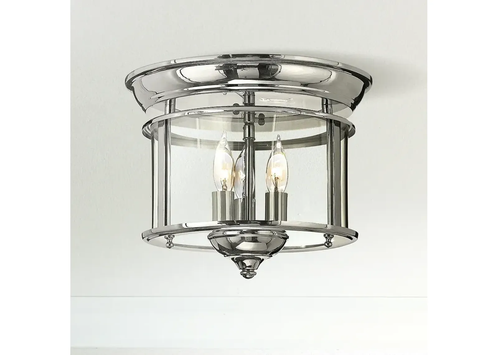 Hinkley Gentry 11 1/2" Wide Polished Nickel Ceiling Light