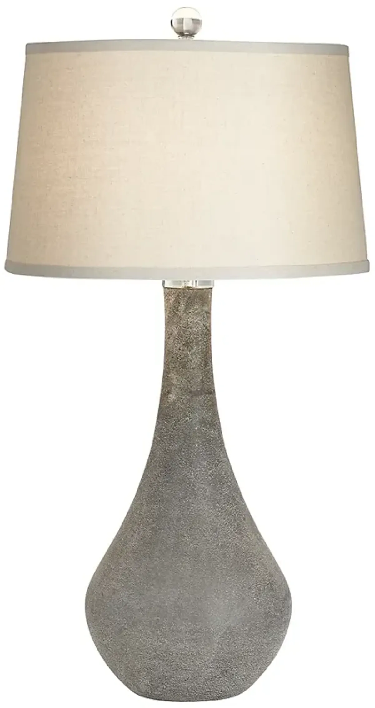 City Shadow Smoke Gray Glass Table Lamp