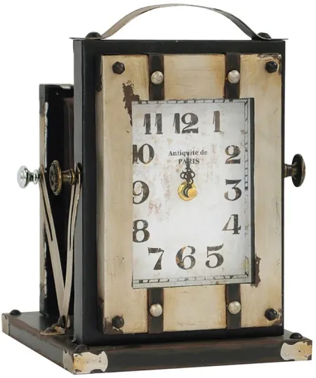 Crestview Collection Time Flash 10" High Metal Table Clock