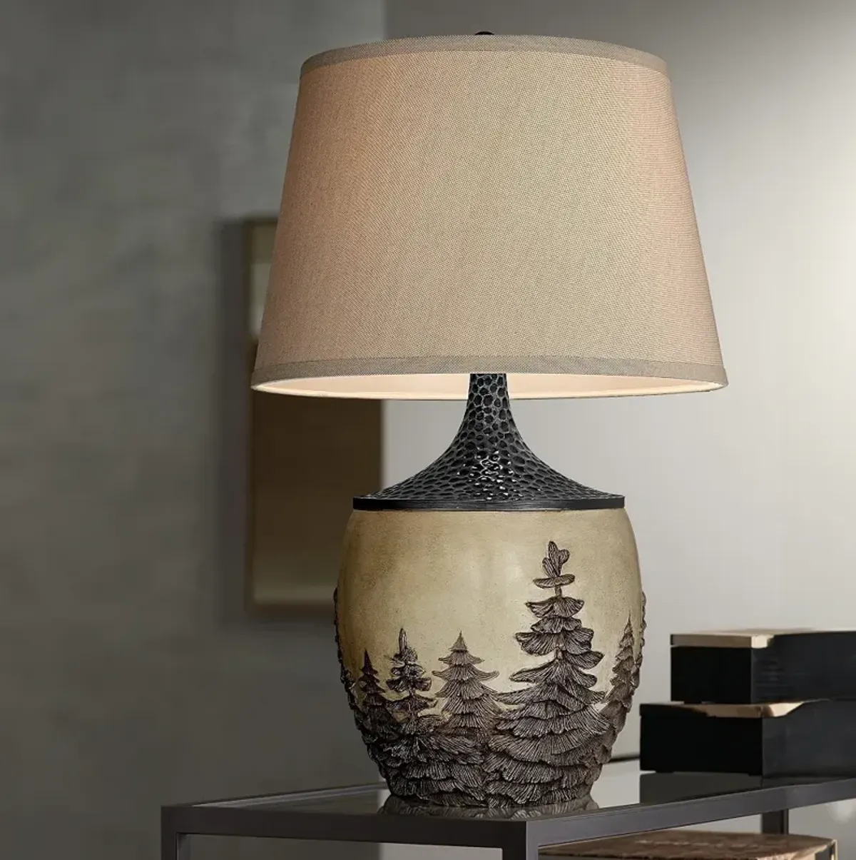 Pacific Coast Lighting Great Forest Fir Tree Rustic Table Lamp