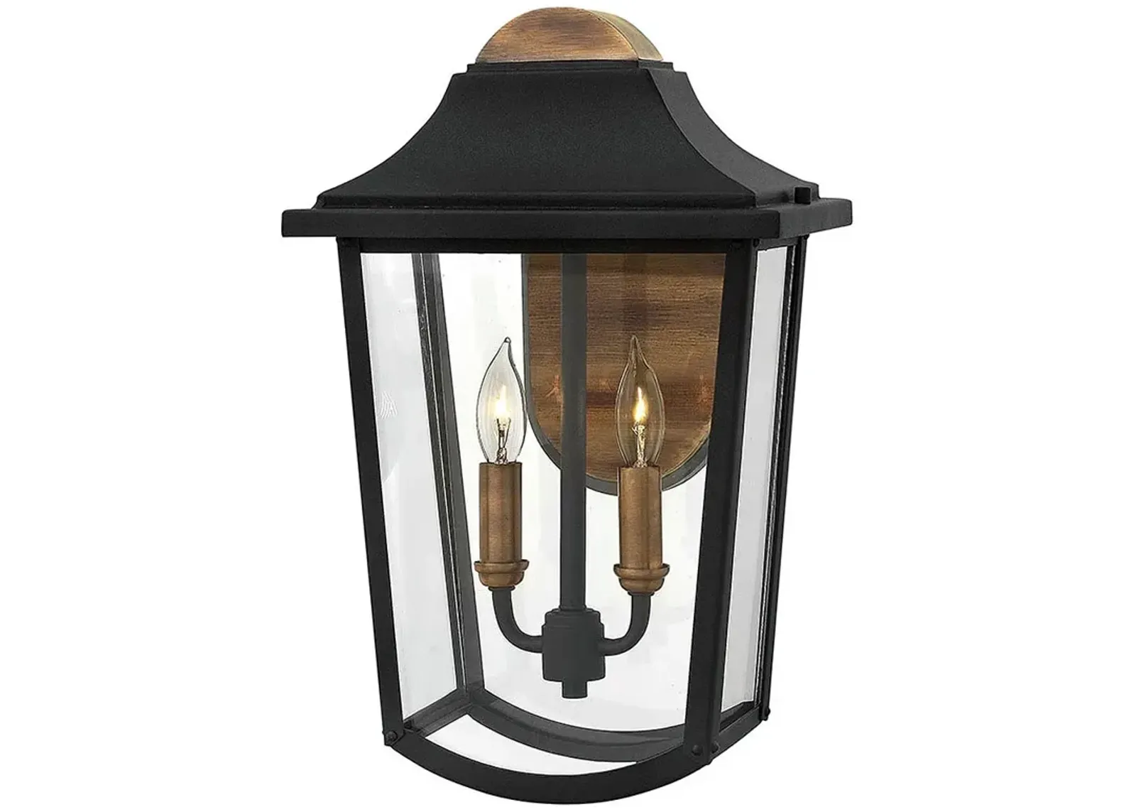 Outdoor Burton-Medium Wall Mount Lantern-Black