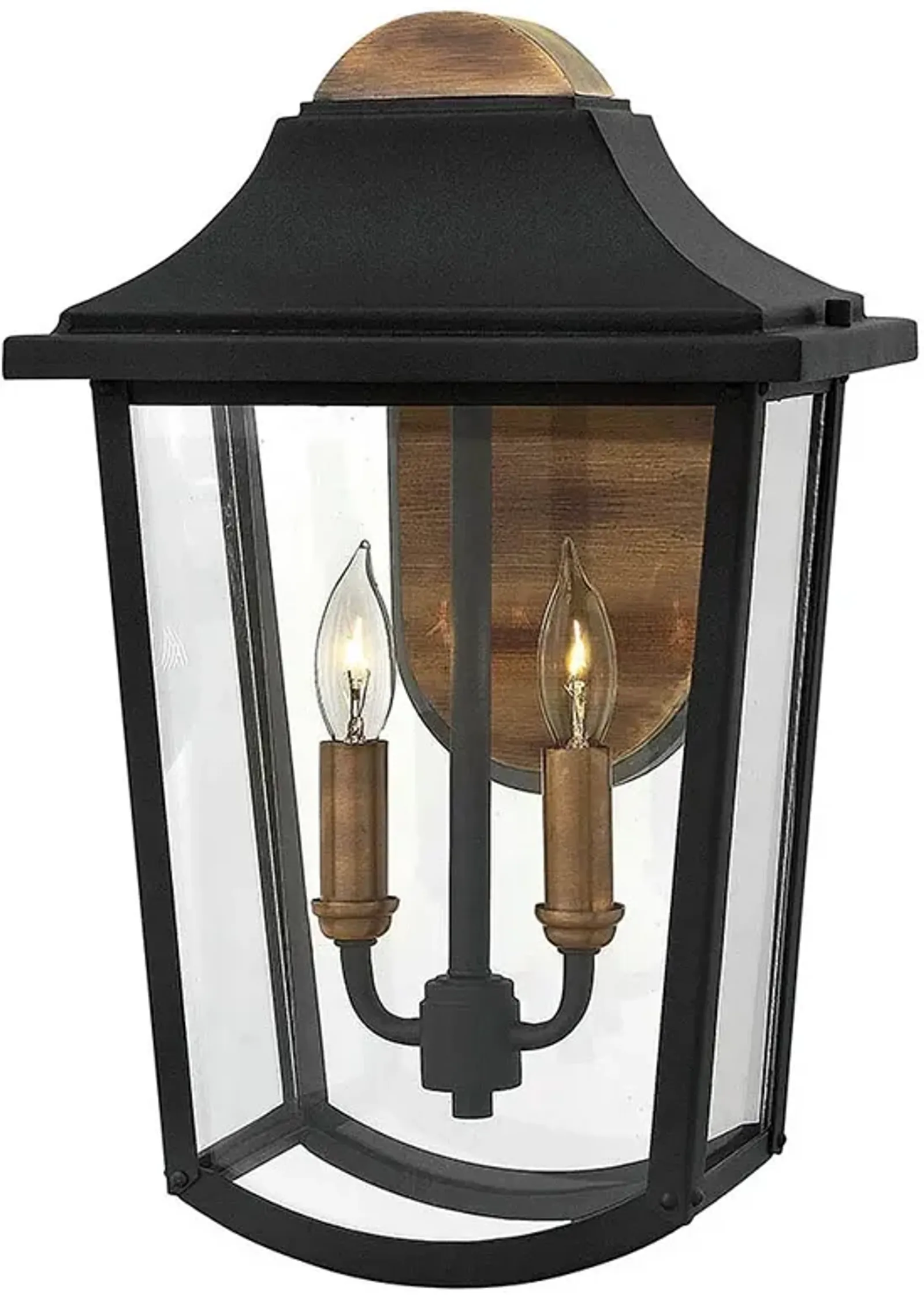 Outdoor Burton-Medium Wall Mount Lantern-Black