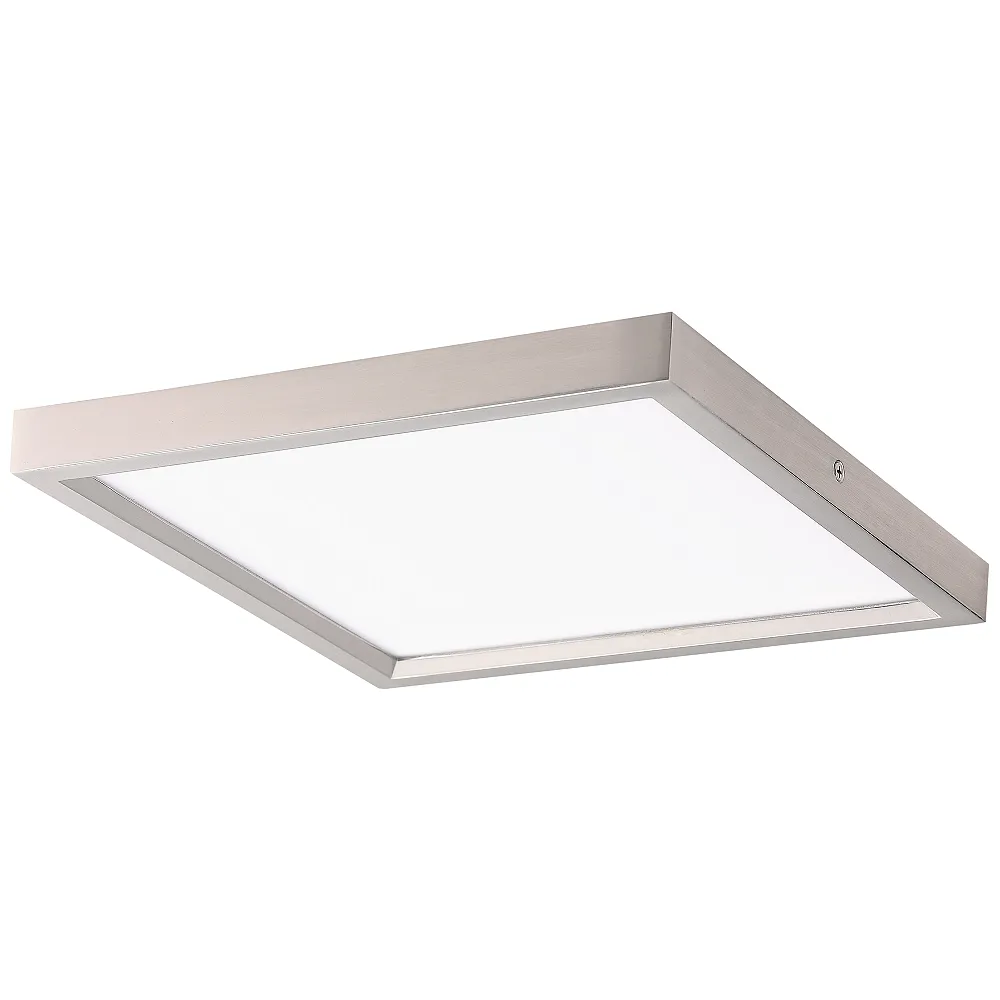 LED Flush Mount 7 1/2" Wide Brushed Nickel LED Ceiling Light