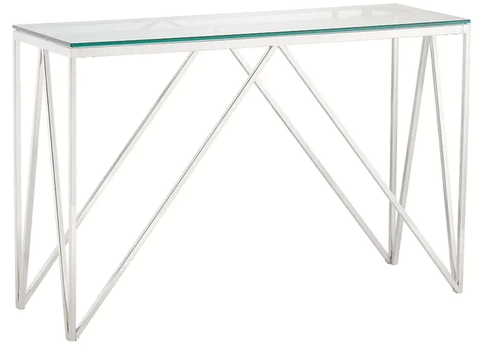 Luxor 47 1/4" Wide Chrome and Glass Modern Console Table