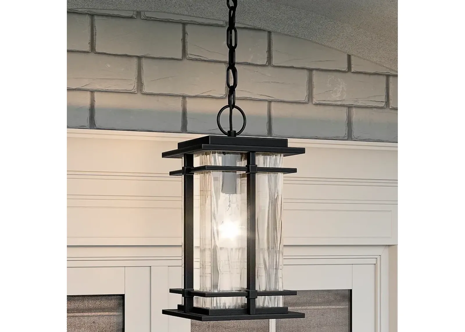 Quoizel McAlister 15 1/2" High Earth Black Outdoor Hanging Light