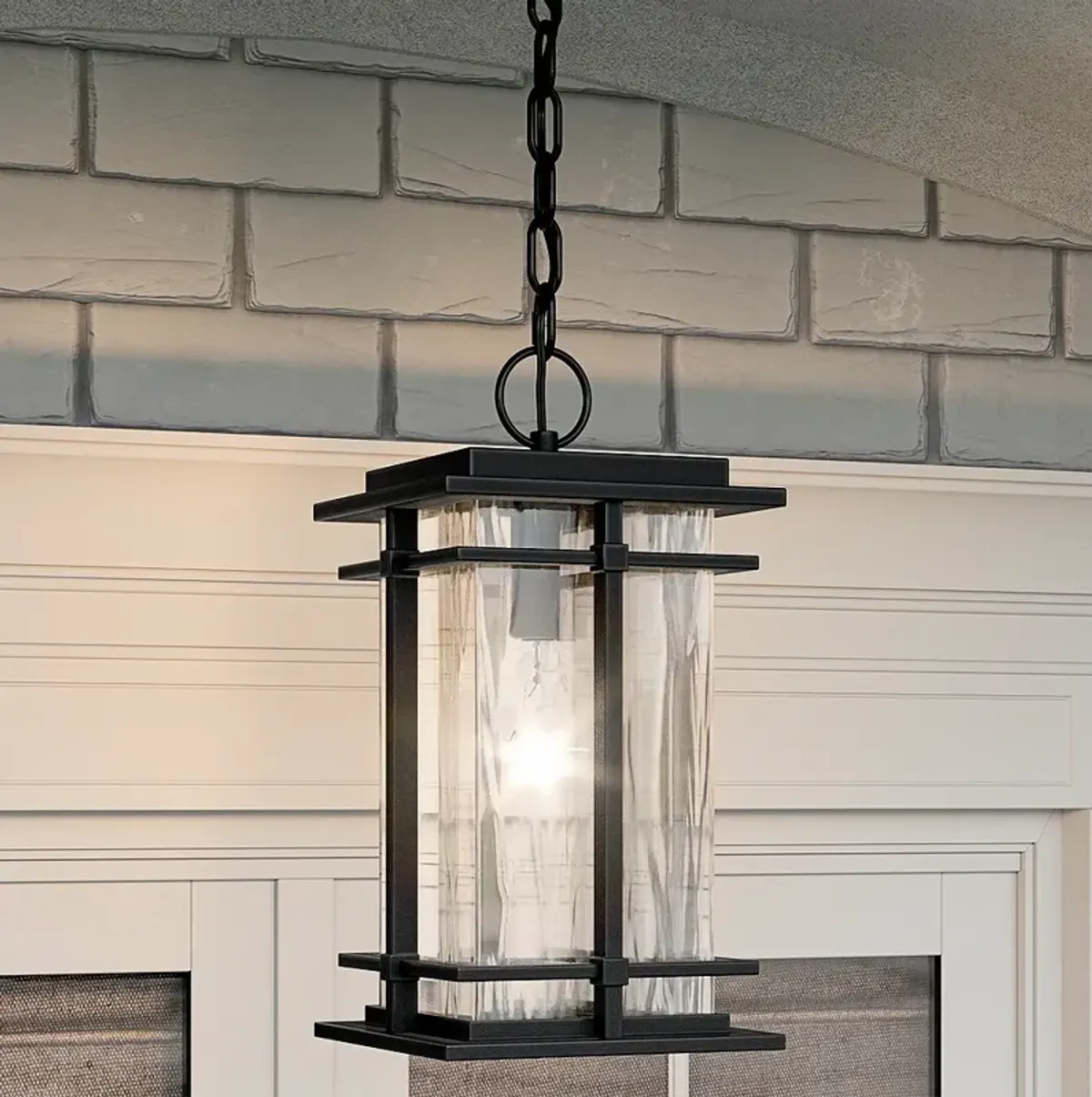 Quoizel McAlister 15 1/2" High Earth Black Outdoor Hanging Light