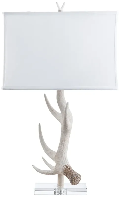 Crestview Collection Hart Stag Horn Resin and Crystal Table Lamp