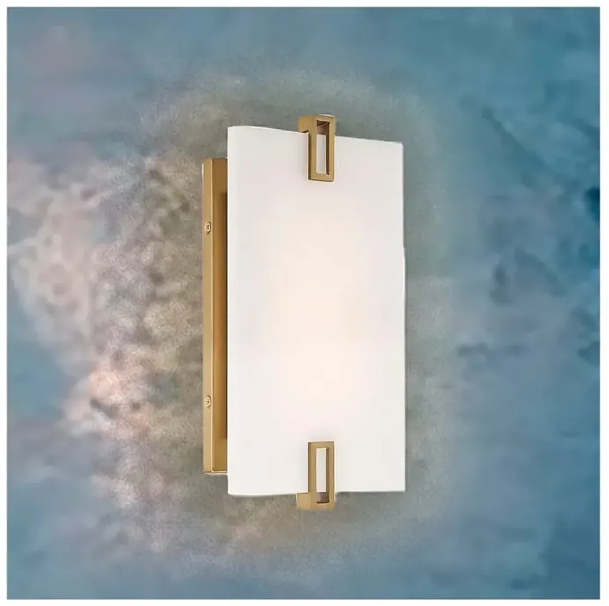 Aizen 12" High Soft Brass LED Wall Sconce