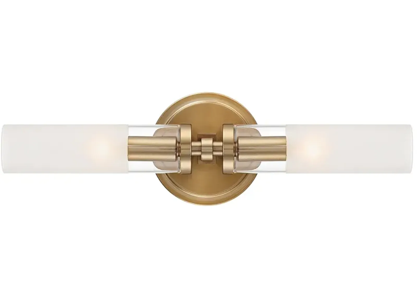 Possini Euro Ingrid 16 1/4" Wide Warm Brass 2-Light Bath Light