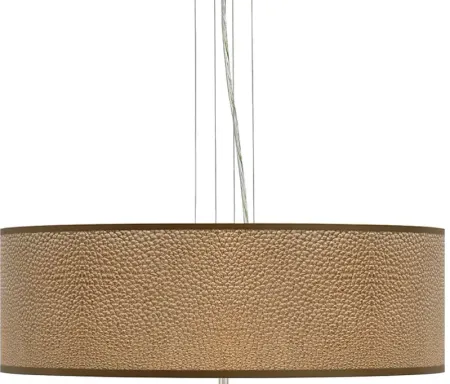 Simulated Leatherette Giclee 24" Wide 4-Light Pendant Chandelier