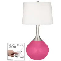 Blossom Pink Spencer Table Lamp with Dimmer