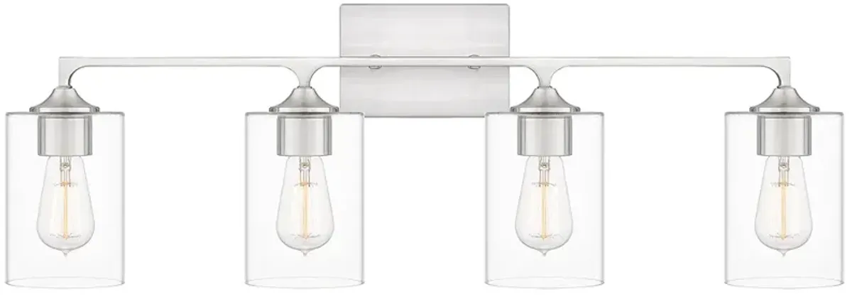 Prescott 4-Light Brushed Nickel Bath Light