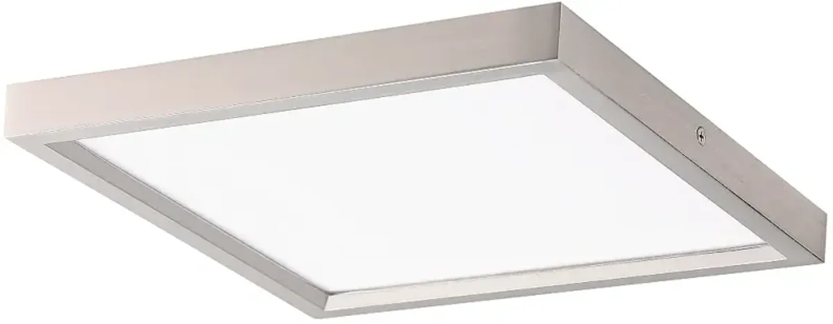 LED Flush Mount 11" Wide Brushed Nickel LED Ceiling Light