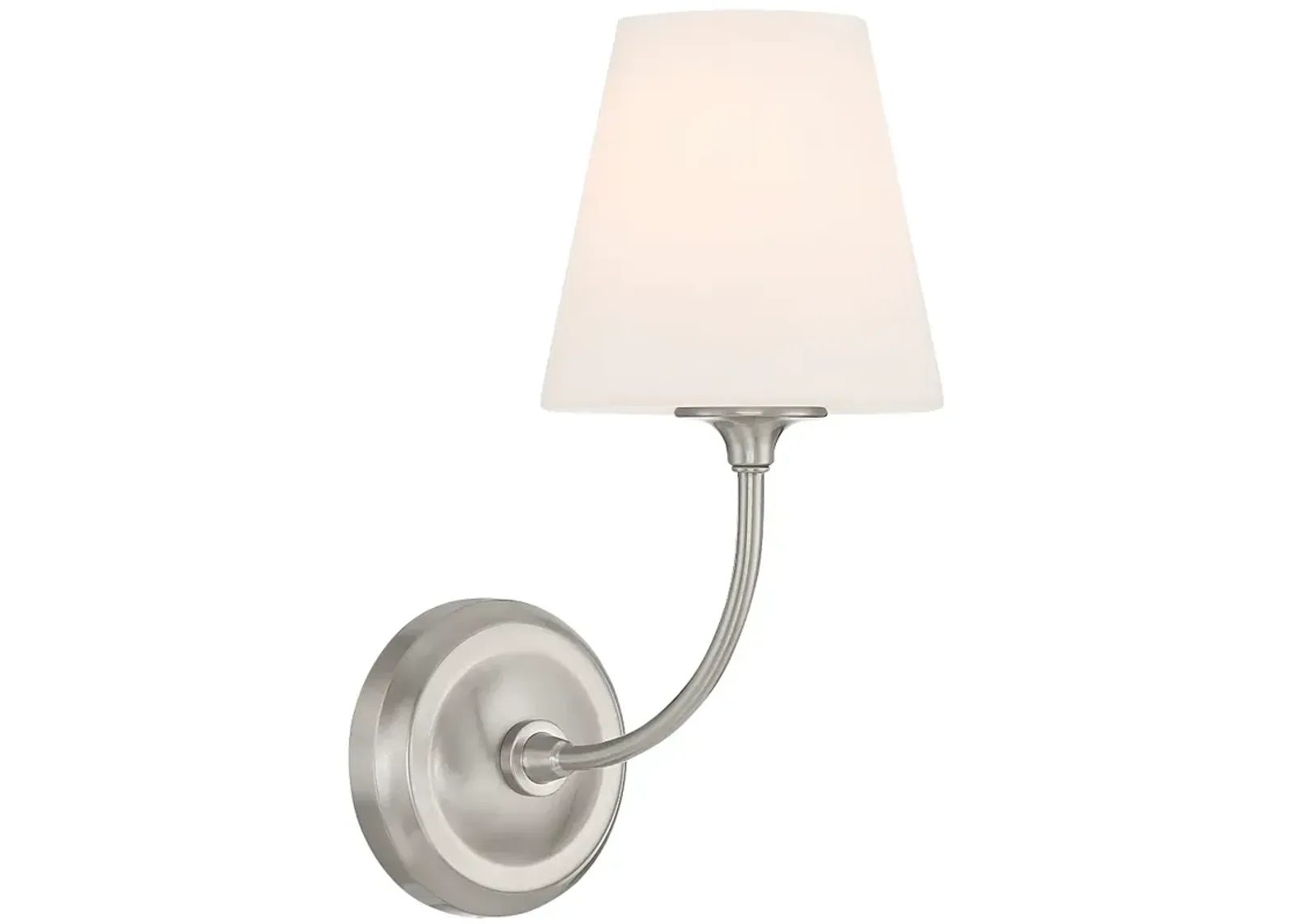 Libby Langdon for Crystorama Sylvan 1 Light Brushed Nickel Wall Mount