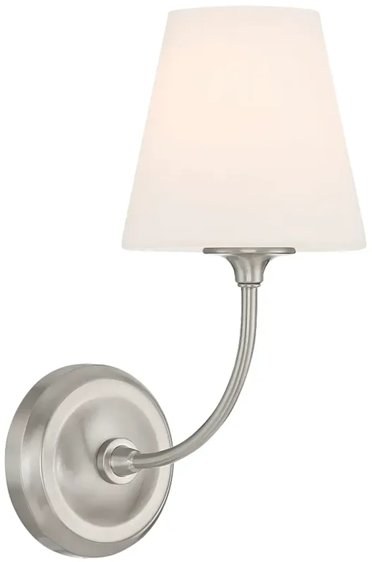 Libby Langdon for Crystorama Sylvan 1 Light Brushed Nickel Wall Mount