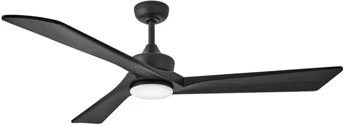 60" Hinkley Sculpt Matte Black LED Smart Ceiling Fan