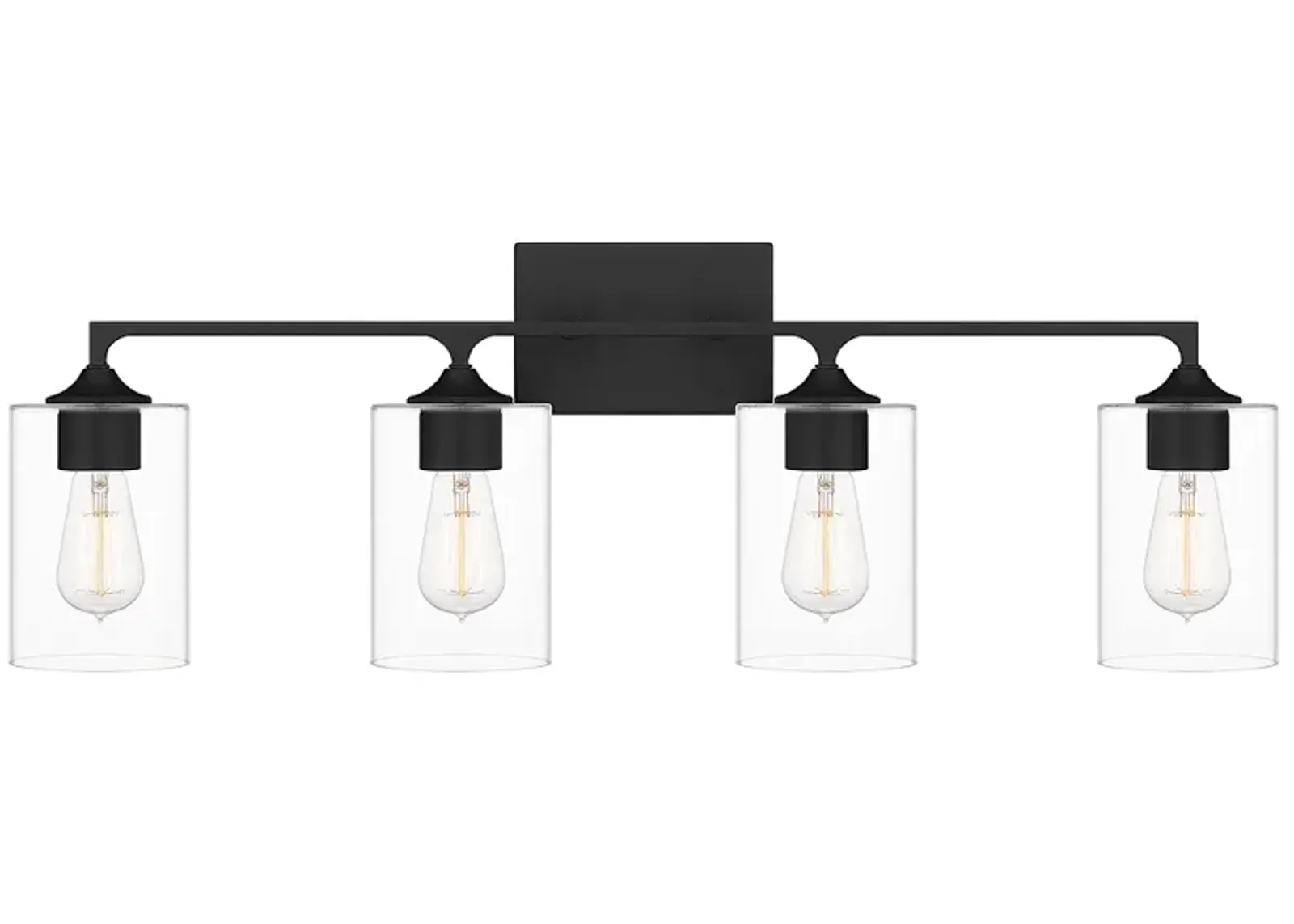 Prescott 4-Light Matte Black Bath Light