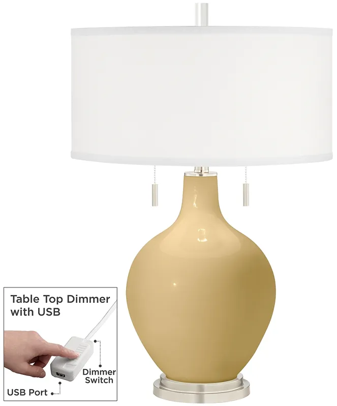 Humble Gold Toby Table Lamp with Dimmer