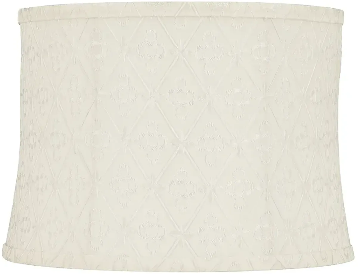 Springcrest Abbi Winter White Softback Drum Lamp Shade 13x14x10 (Spider)