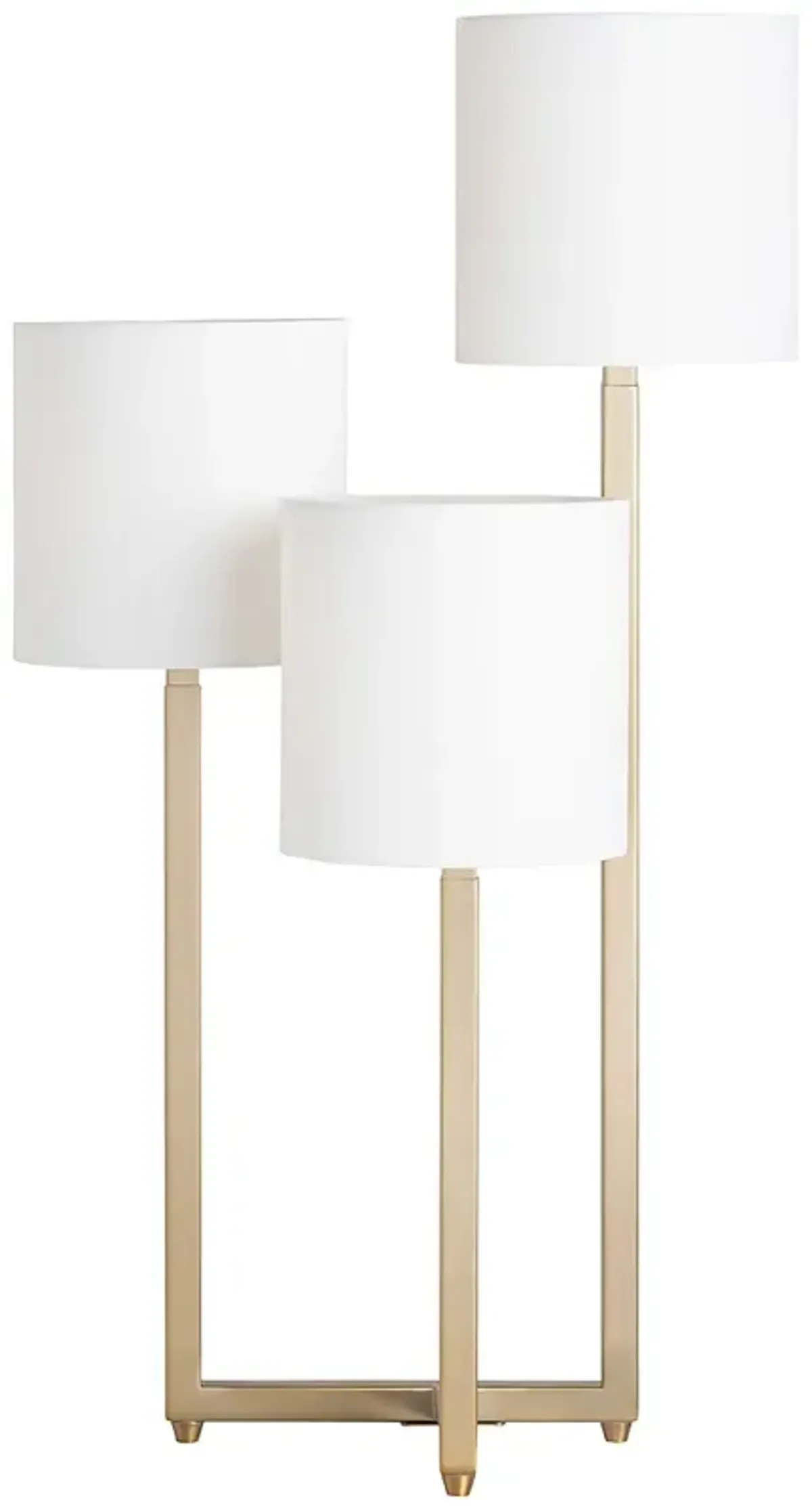 Bardot Polished Brass 3-Light Table Lamp