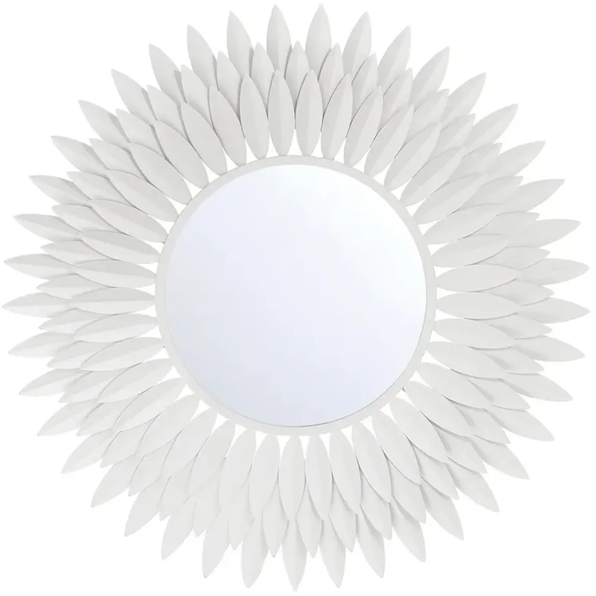 Broche Matte White 24in Mirror