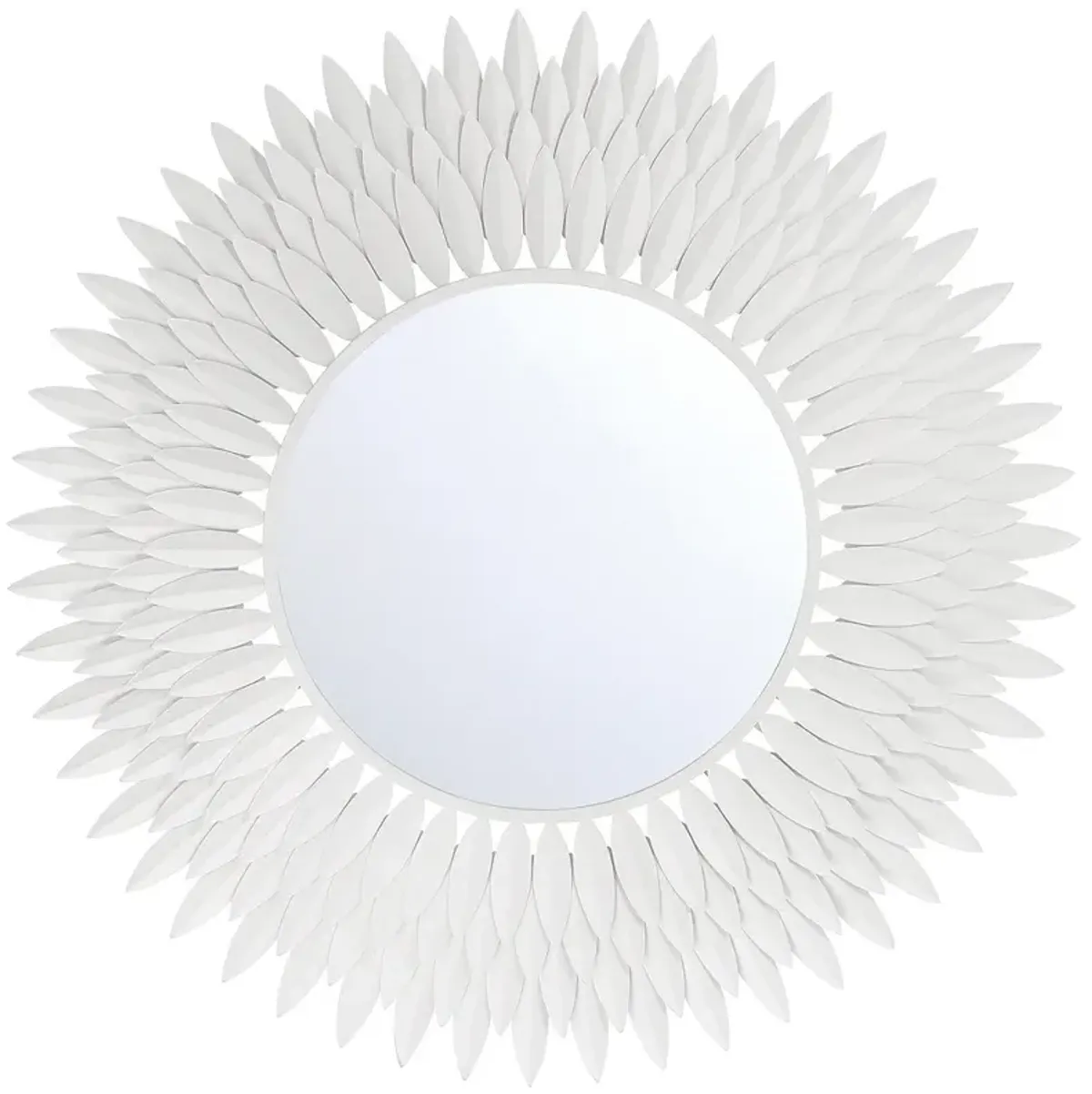 Broche Matte White 30in Mirror
