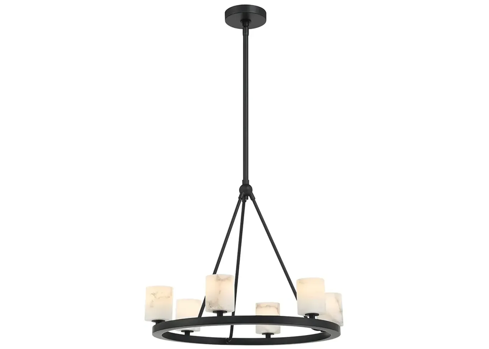 Aragon 6 Light Matte Black Chandelier