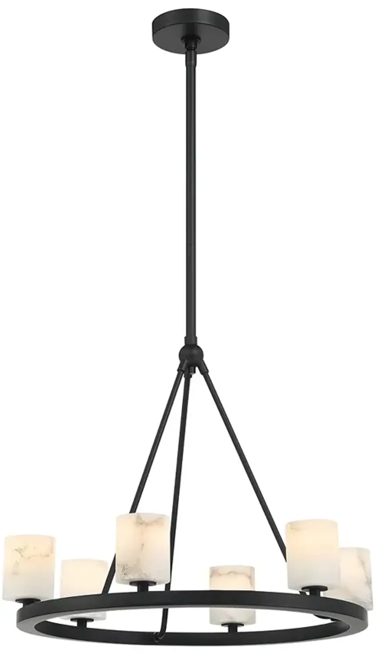 Aragon 6 Light Matte Black Chandelier