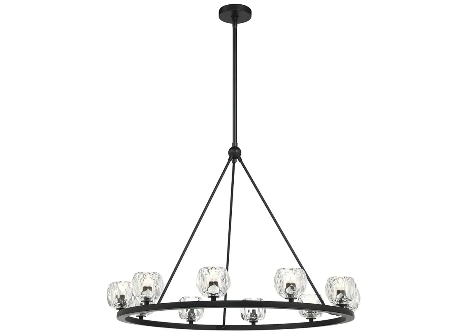 Aragon 10 Light Matte Black Chandelier