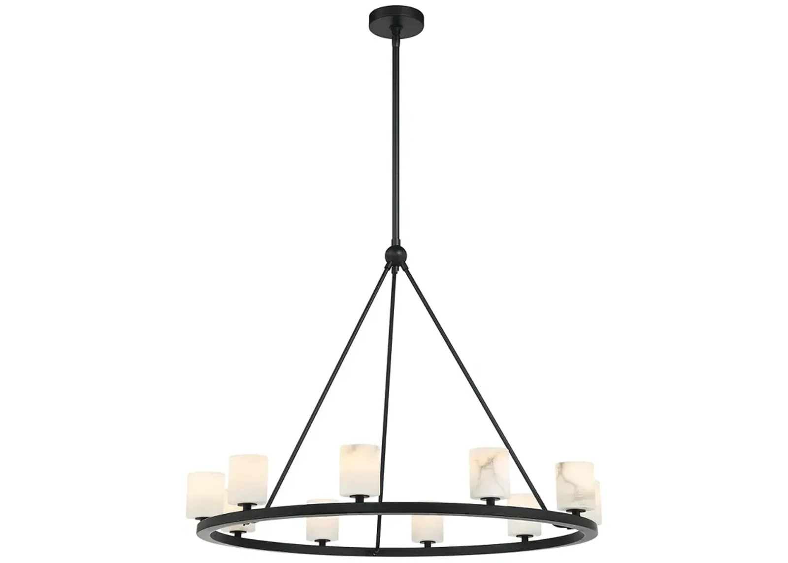 Aragon 10 Light Matte Black Chandelier