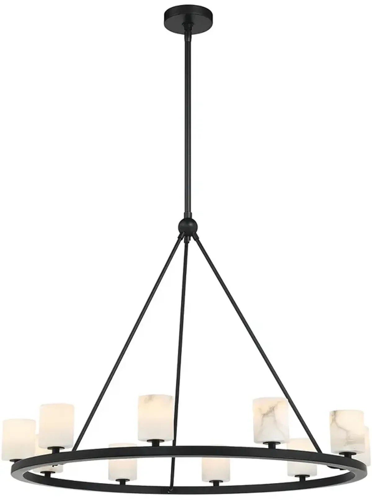 Aragon 10 Light Matte Black Chandelier