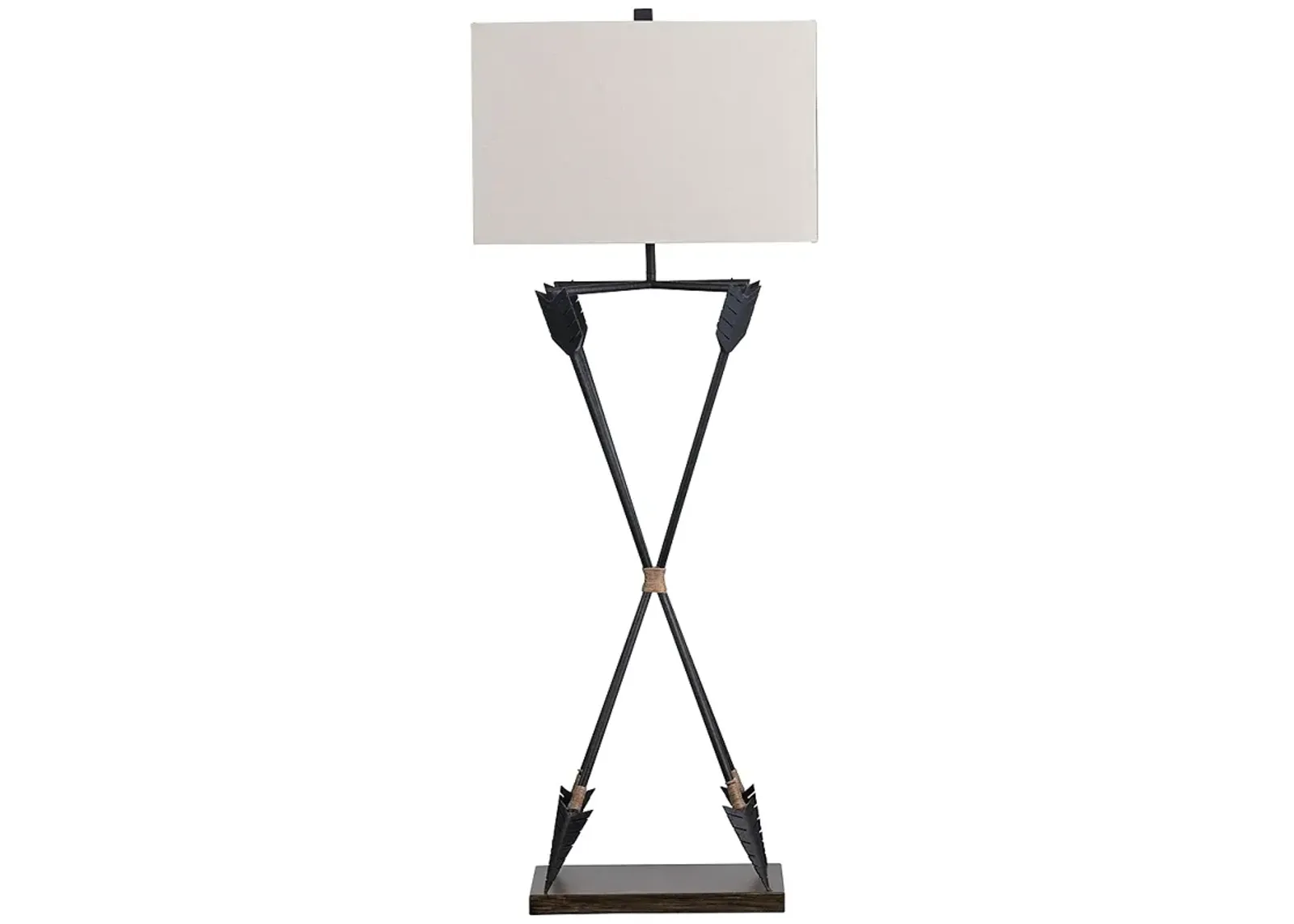 Crestview Collection Colson Arrows with Decorative Rope Metal Table Lamp