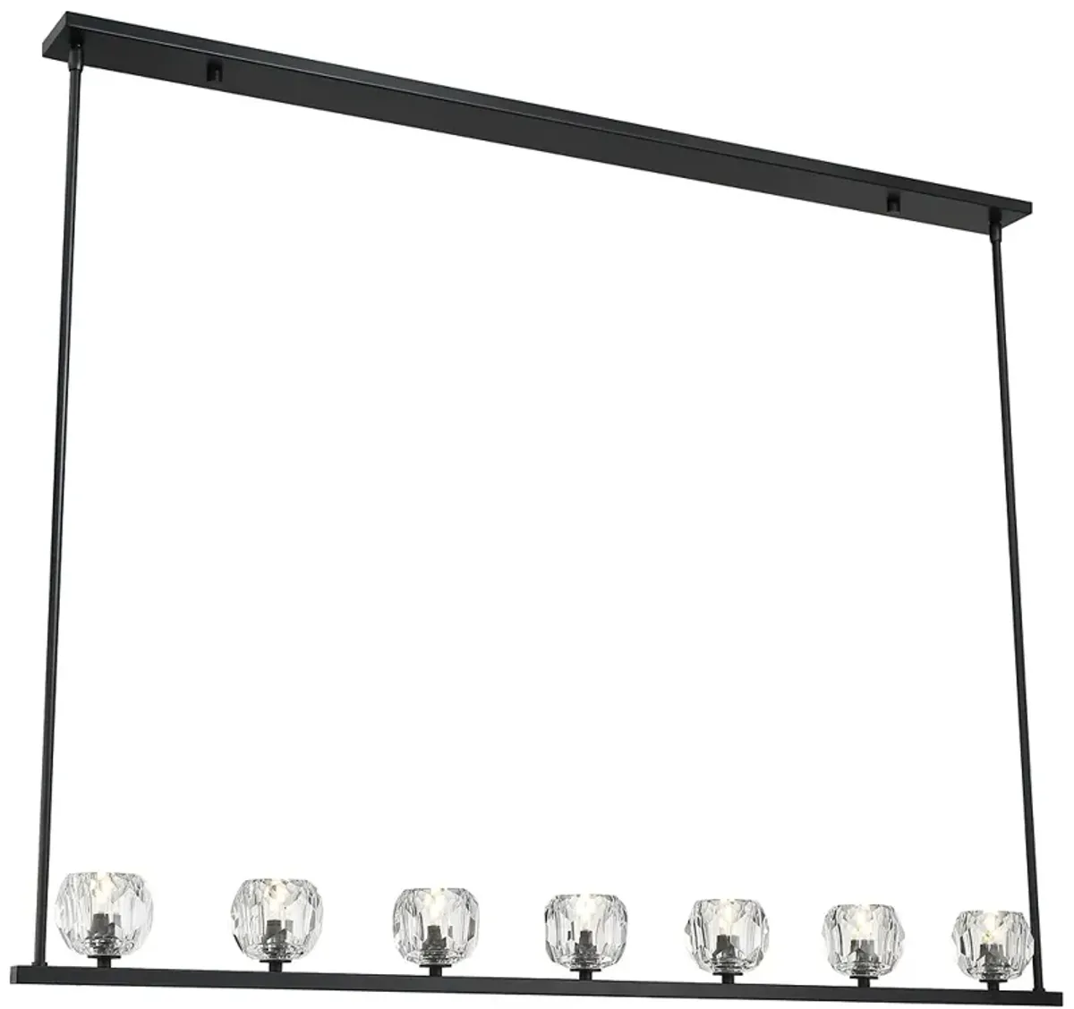 Aragon 7 Light Matte Black Chandelier
