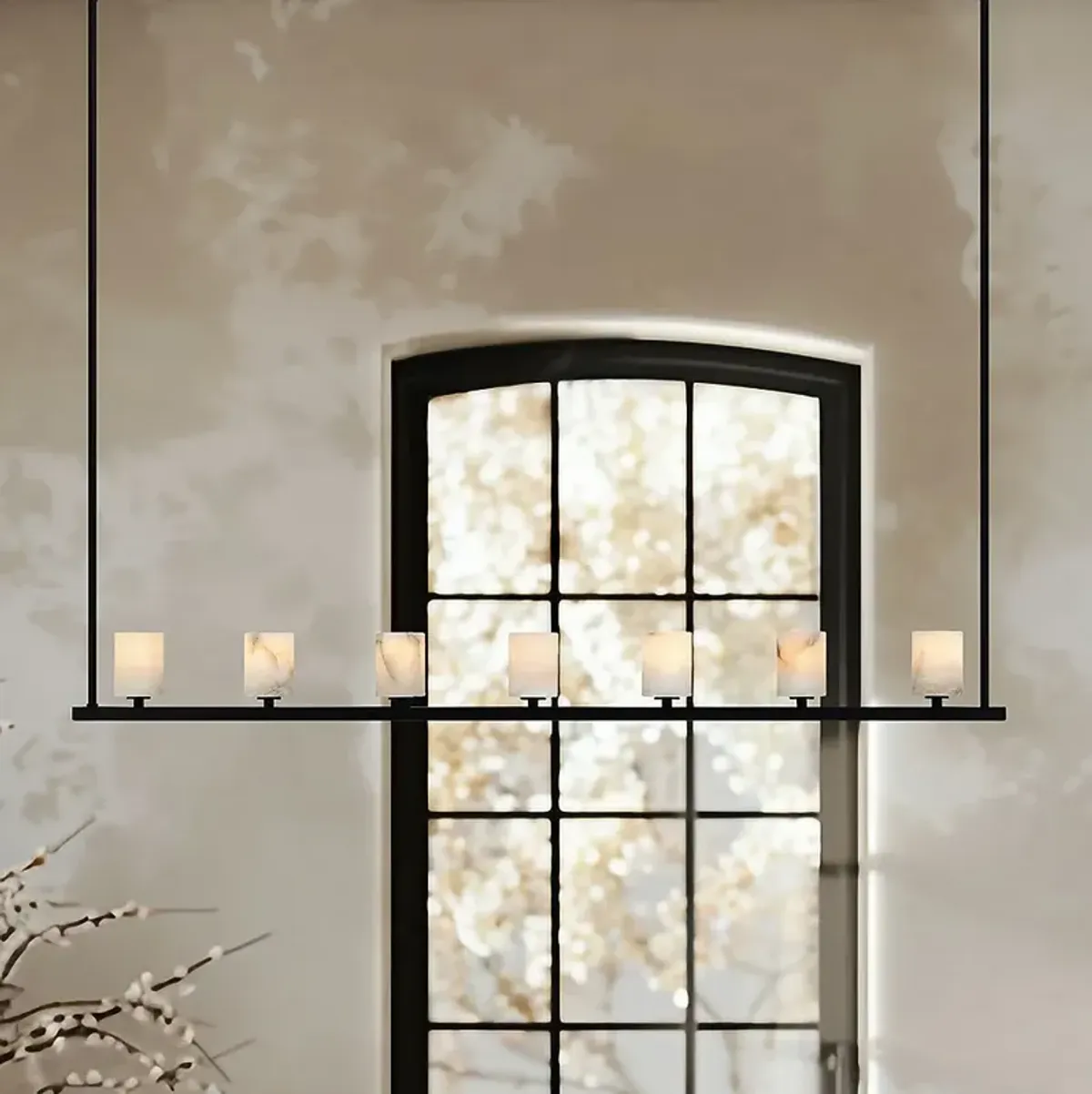 Aragon 7 Light Matte Black Chandelier